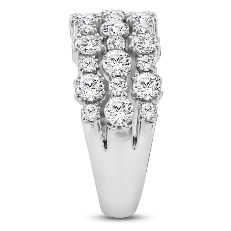 Main Image 2 of Diamond Three-Row Fashion Ring 2 ct tw 14K White Gold