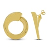 Thumbnail Image 2 of Open Circle Swirl Stud Earrings 14K Yellow Gold