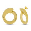 Thumbnail Image 3 of Open Circle Swirl Stud Earrings 14K Yellow Gold