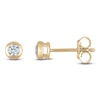 Thumbnail Image 1 of Certified Round-Cut Diamond Bezel-Set Solitaire Stud Earrings 1/4 ct tw 14K Yellow Gold (I1/I)