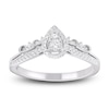 Thumbnail Image 2 of Multi-Diamond Pear-Shaped Halo Bridal Set 1/4 ct tw 10K White Gold