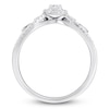 Thumbnail Image 4 of Multi-Diamond Pear-Shaped Halo Bridal Set 1/4 ct tw 10K White Gold