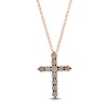 Thumbnail Image 1 of Le Vian Diamond Cross Necklace 1-1/5 ct tw 14K Strawberry Gold 19"