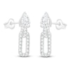 Thumbnail Image 2 of Pear-Shaped Lab-Grown Diamond Link Drop Earrings 2 ct tw 14K White Gold