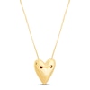 Thumbnail Image 2 of Italia D'Oro Sliding Puff Heart Necklace 14K Yellow Gold 18"