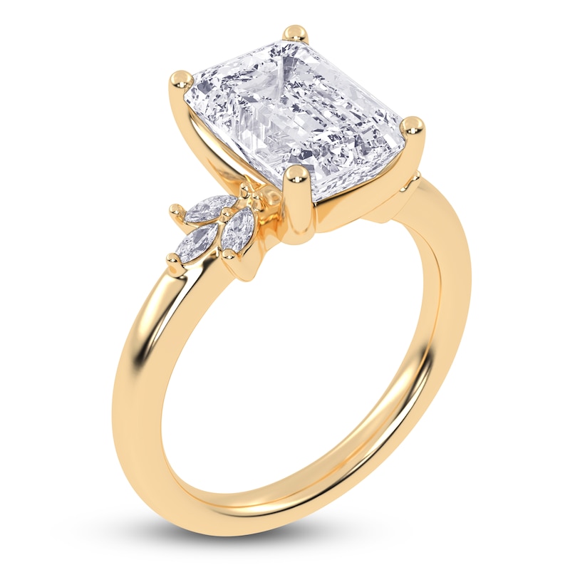 Main Image 2 of Emerald-Cut Created By Jared Studio Lab-Grown Diamond Engagement Ring 3-1/6 ct tw 14K Yellow Gold