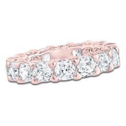 Certified Cushion-Cut Diamond Eternity Band 6-3/4 - 8-5/8 ct tw 14K Rose Gold