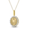 Thumbnail Image 2 of Diamond Zodiac Scorpio Medallion Necklace 1/3 ct tw 10K Yellow Gold 18"