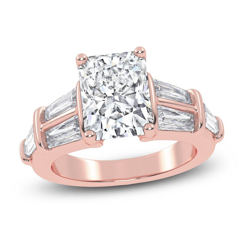 Main Image 1 of Radiant-Cut Created By Jared Studio Lab-Grown Diamond Engagement Ring 3-1/2 ct tw 14K Rose Gold