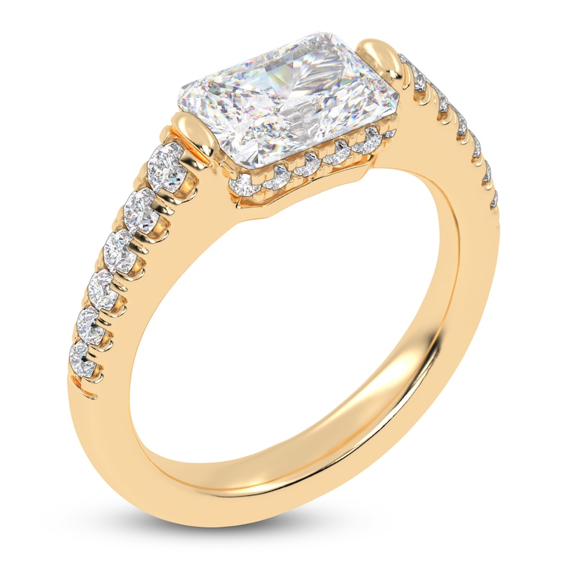 Main Image 2 of Emerald-Cut Created By Jared Studio Lab-Grown Diamond Engagement Ring 2-1/3 ct tw 14K Yellow Gold