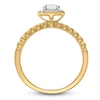 Thumbnail Image 2 of Brilliant Moments Round-Cut Diamond Halo Beaded Engagement Ring 3/4 ct tw 14K Yellow Gold