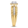 Thumbnail Image 3 of Brilliant Moments Round-Cut Diamond Halo Beaded Engagement Ring 3/4 ct tw 14K Yellow Gold