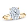 Thumbnail Image 1 of Oval-Cut Lab-Grown Diamond Solitaire Plus Engagement Ring 2-5/8 ct tw 18K Yellow Gold (VS2/F)