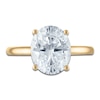 Thumbnail Image 3 of Oval-Cut Lab-Grown Diamond Solitaire Plus Engagement Ring 2-5/8 ct tw 18K Yellow Gold (VS2/F)