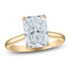 Thumbnail Image 1 of Radiant-Cut Lab-Grown Diamond Solitaire Plus Engagement Ring 3 ct tw 18K Yellow Gold (VS2/F)