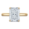 Thumbnail Image 3 of Radiant-Cut Lab-Grown Diamond Solitaire Plus Engagement Ring 3 ct tw 18K Yellow Gold (VS2/F)
