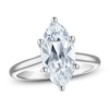 Thumbnail Image 1 of Marquise-Cut Lab-Grown Diamond Solitaire Plus Engagement Ring 3 ct tw Platinum (VS2/F)