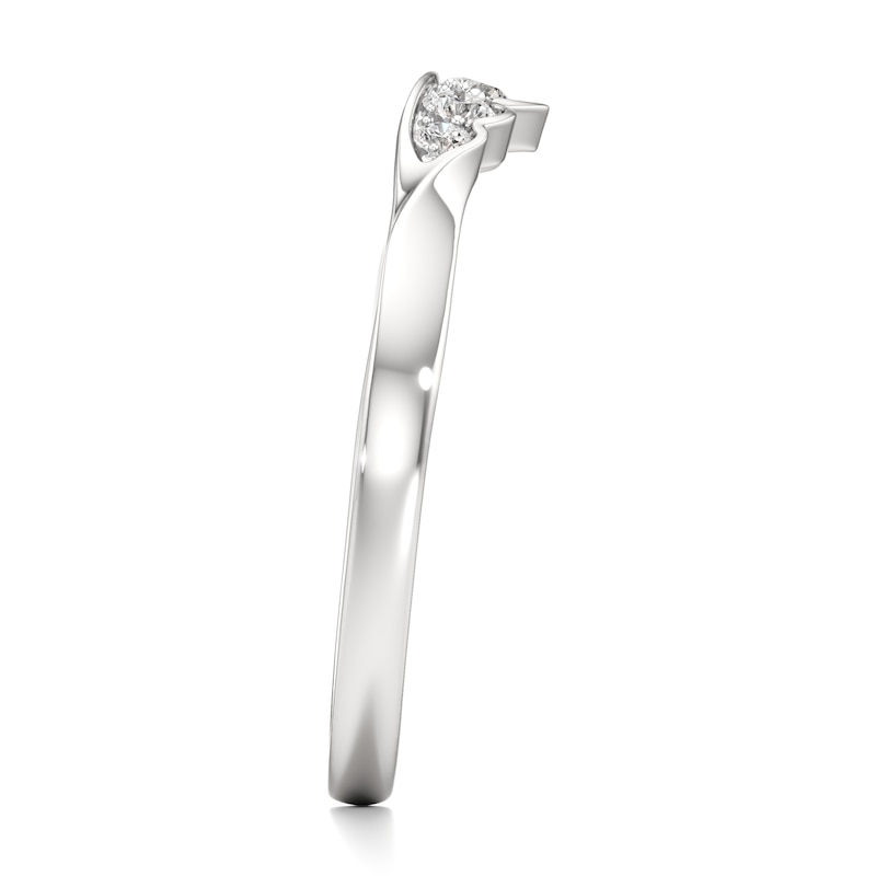Main Image 3 of J'Lure Lab-Grown Diamond Scalloped Wedding Band 1/6 ct tw 18K White Gold