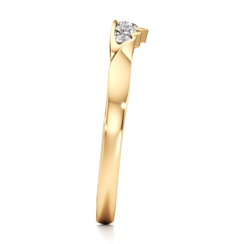 Main Image 3 of J'Lure Lab-Grown Diamond Scalloped Wedding Band 1/6 ct tw 18K Yellow Gold
