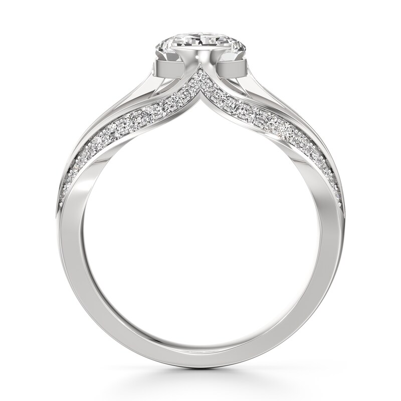 Main Image 2 of J'Lure Lab-Grown Diamond Pear Step-Cut Engagement Ring 2-3/8 ct tw 18K White Gold