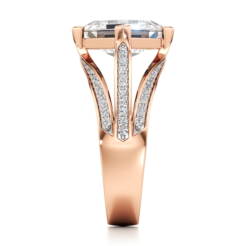 Main Image 3 of J'Lure Lab-Grown Diamond Carre Step-Cut Engagement Ring 3-1/2 ct tw 18K Rose Gold
