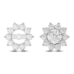 Lab-Grown Diamond Flower Earring Jackets 1-3/8 ct tw 10K White Gold (Jacket Only)