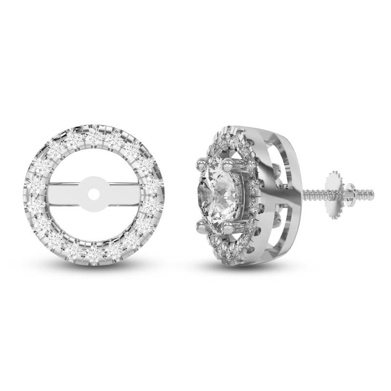 Main Image 2 of Lab-Grown Diamond Earring Jackets 3/8 ct tw 10K White Gold (Jacket Only)