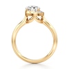 Thumbnail Image 2 of J'Lure Pear Step-Cut Lab-Grown Diamond Half-Halo Engagement Ring 2 ct tw 18K Yellow Gold