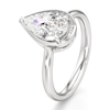 Thumbnail Image 4 of J'Lure Pear Step-Cut Lab-Grown Diamond Half-Halo Engagement Ring 2 ct tw 18K White Gold