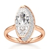 Thumbnail Image 1 of J'Lure Moval Old-Cut Lab-Grown Diamond Half-Halo Engagement Ring 3-1/5 ct tw 18K Rose Gold