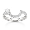 Thumbnail Image 1 of J'Lure Oval Step-Cut Lab-Grown Diamond Contour Wedding Band 3/4 ct tw 18K White Gold