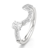 Thumbnail Image 4 of J'Lure Oval Step-Cut Lab-Grown Diamond Contour Wedding Band 3/4 ct tw 18K White Gold