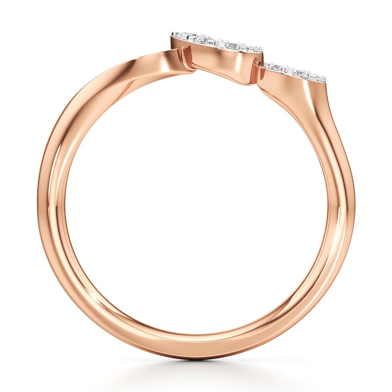 Main Image 2 of J'Lure Lab-Grown Diamond Wedding Band 1/20 ct tw 18K Rose Gold