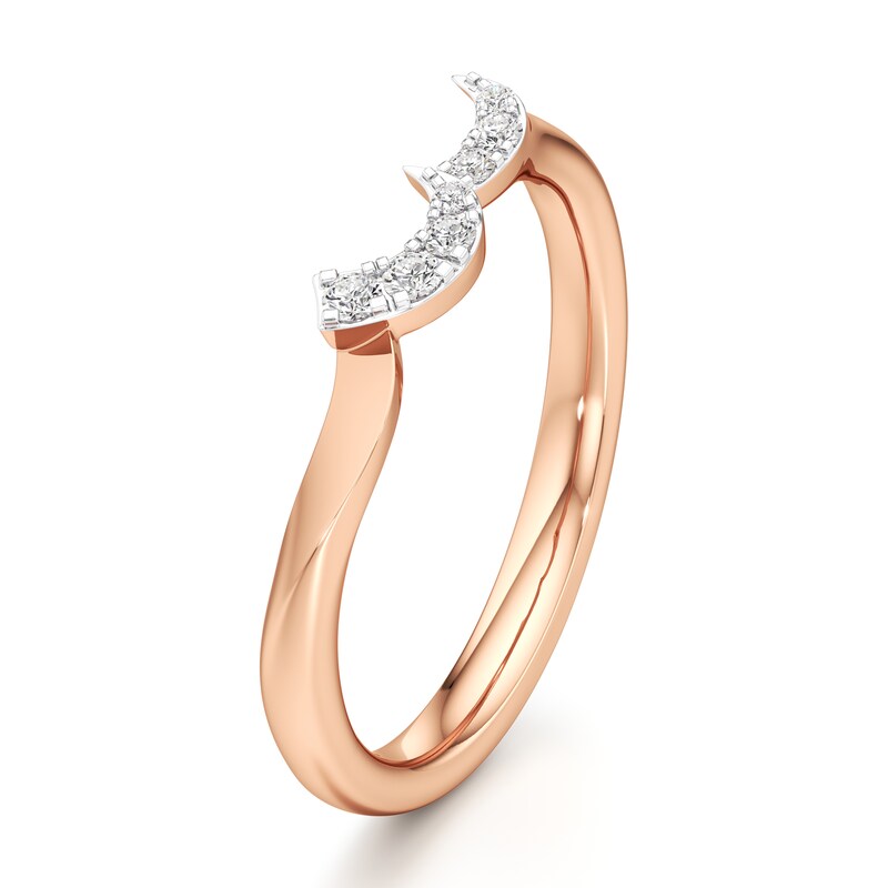 Main Image 4 of J'Lure Lab-Grown Diamond Wedding Band 1/20 ct tw 18K Rose Gold