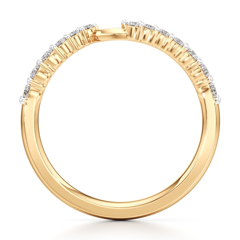 Main Image 2 of J'Lure Lab-Grown Diamond Contour Wedding Band 1/3 ct tw 18K Yellow Gold