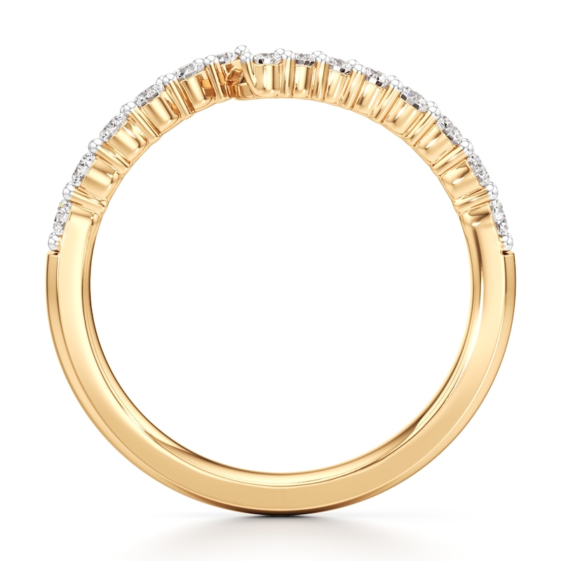 Main Image 2 of J'Lure Lab-Grown Diamond Contour Wedding Band 3/8 ct tw 18K Yellow Gold