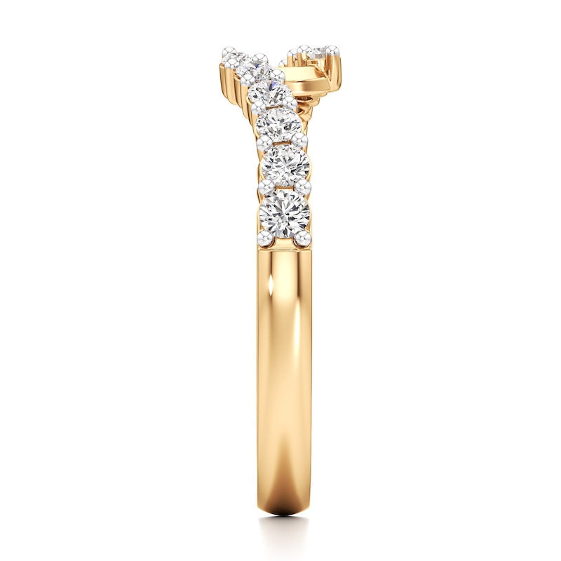 Main Image 3 of J'Lure Lab-Grown Diamond Contour Wedding Band 3/8 ct tw 18K Yellow Gold