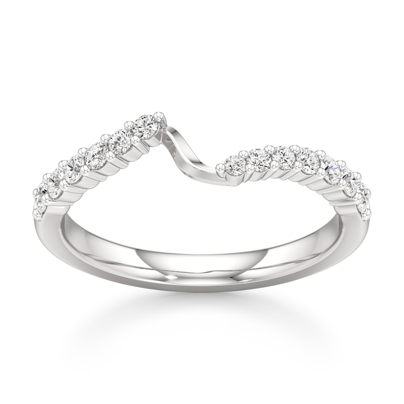 Main Image 1 of J'Lure Lab-Grown Diamond Contour Wedding Band 1/3 ct tw 18K White Gold