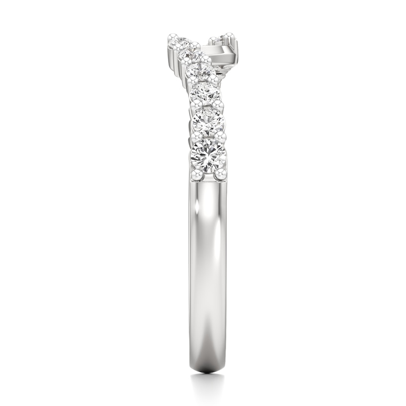 Main Image 3 of J'Lure Lab-Grown Diamond Contour Wedding Band 1/3 ct tw 18K White Gold