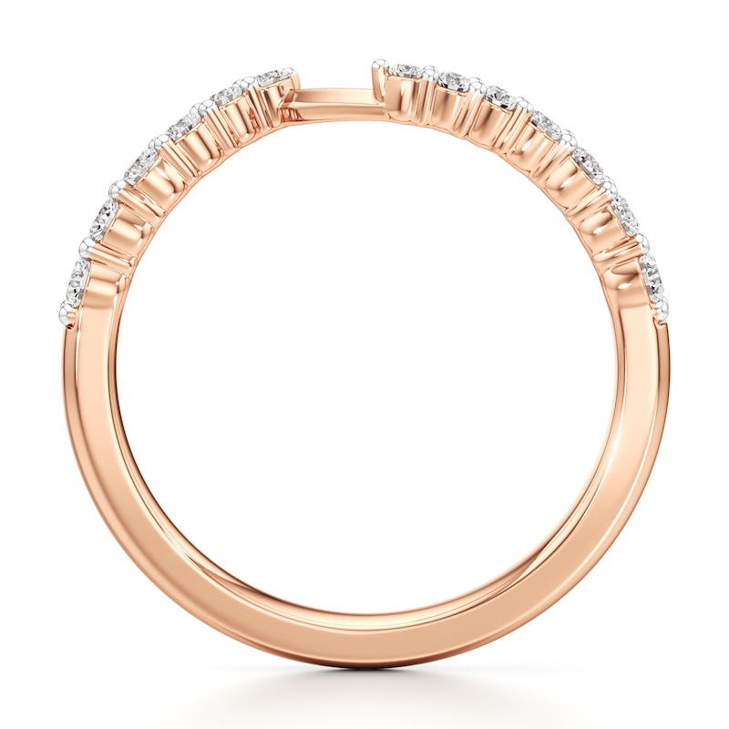 Main Image 2 of J'Lure Lab-Grown Diamond Contour Wedding Band 1/3 ct tw 18K Rose Gold