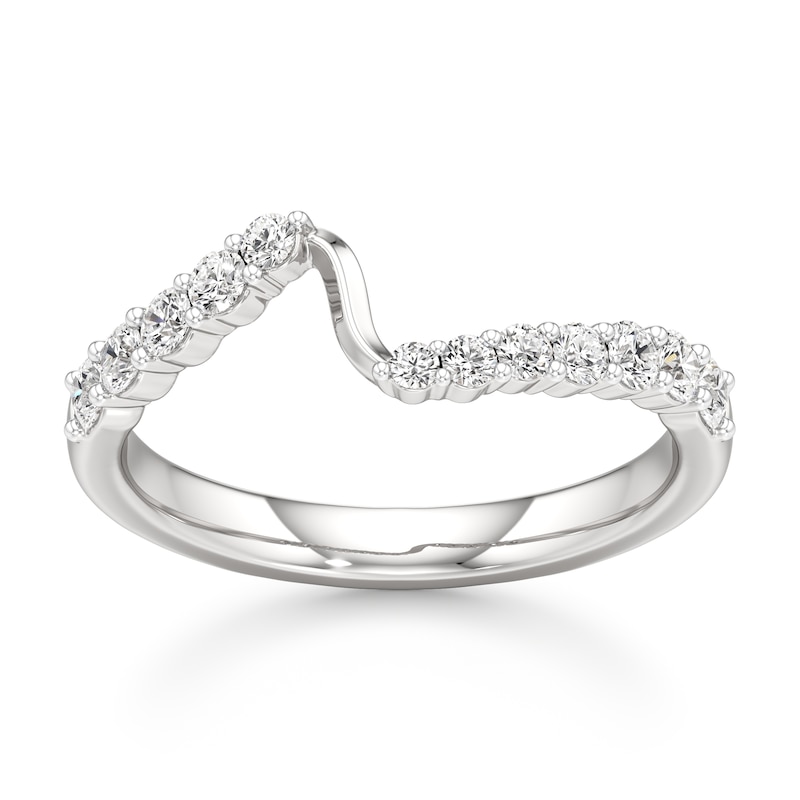 Main Image 1 of J'Lure Lab-Grown Diamond Contour Wedding Band 3/8 ct tw 18K White Gold