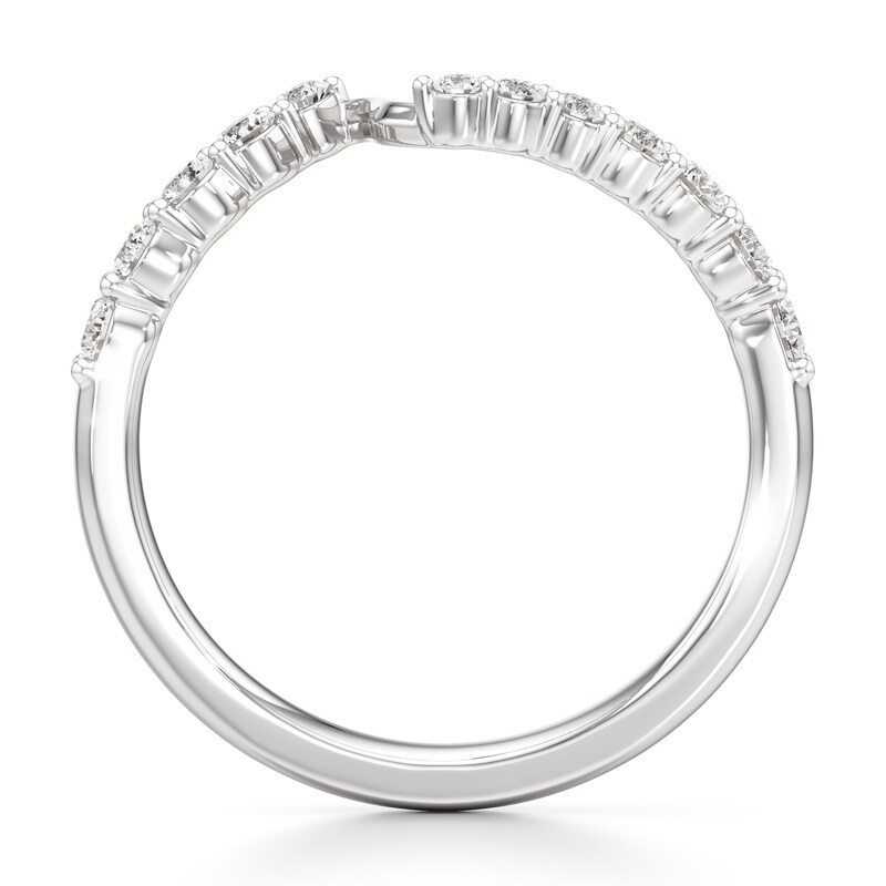 Main Image 2 of J'Lure Lab-Grown Diamond Contour Wedding Band 3/8 ct tw 18K White Gold