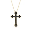 Thumbnail Image 1 of Pnina Tornai Black Diamond Cross Necklace 5/8 ct tw 14K Yellow Gold 18"