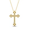 Thumbnail Image 2 of Pnina Tornai Black Diamond Cross Necklace 5/8 ct tw 14K Yellow Gold 18"
