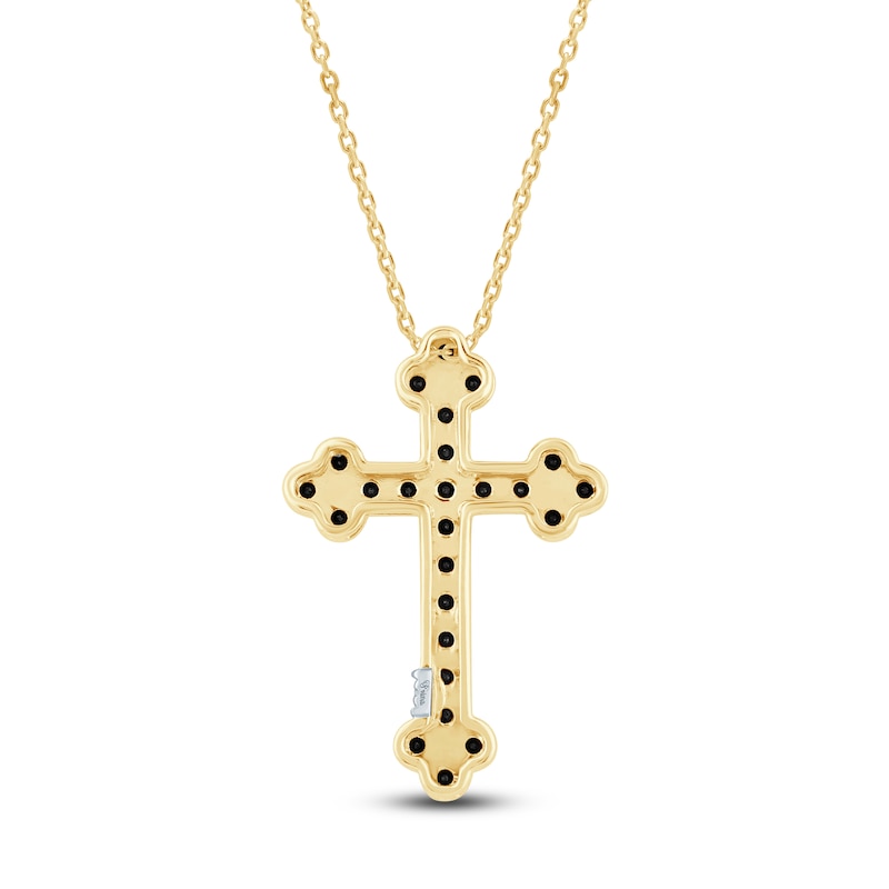 Main Image 2 of Pnina Tornai Black Diamond Cross Necklace 5/8 ct tw 14K Yellow Gold 18"