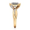 Thumbnail Image 3 of J'Lure Hexagon Step-Cut Lab-Grown Diamond Bypass Engagement Ring 3-1/4 ct tw 18K Yellow Gold
