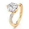 Thumbnail Image 4 of J'Lure Hexagon Step-Cut Lab-Grown Diamond Bypass Engagement Ring 3-1/4 ct tw 18K Yellow Gold