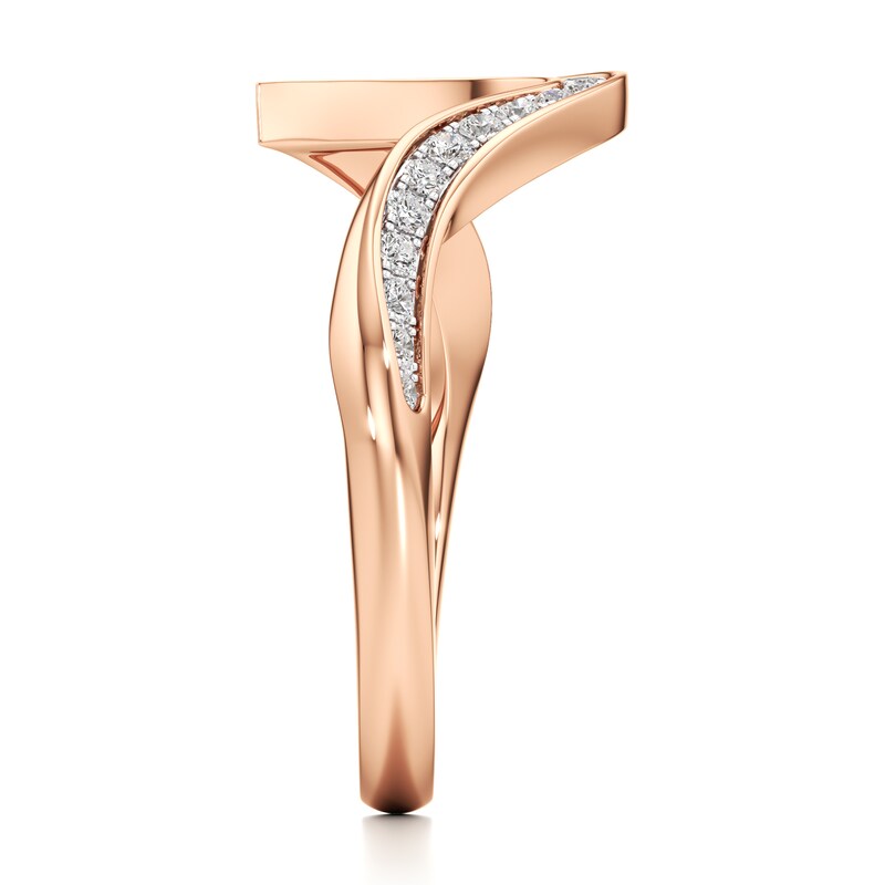 Main Image 3 of J'Lure Lab-Grown Diamond Contour Wedding Band 1/5 ct tw 18K Rose Gold