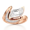 Thumbnail Image 1 of J'Lure Leaf Step-Cut Lab-Grown Diamond Engagement Ring 3 ct tw 18K Rose Gold