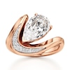 Thumbnail Image 1 of J'Lure Pear Step-Cut Lab-Grown Diamond Engagement Ring 3 ct tw 18K Rose Gold